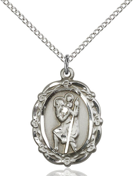 Sterling Silver St. Christopher Pendant