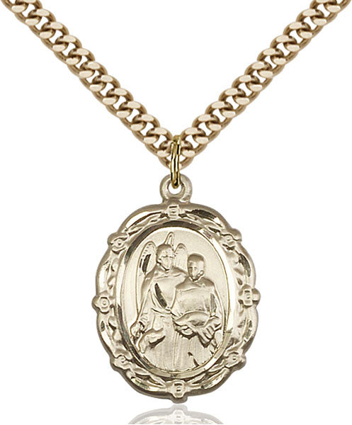 Gold Filled St Raphael the Archangel Pendant