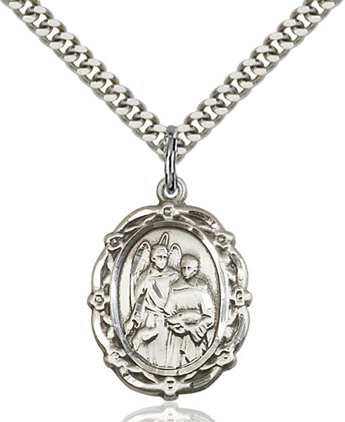 Sterling Silver St Raphael the Archangel Pendant