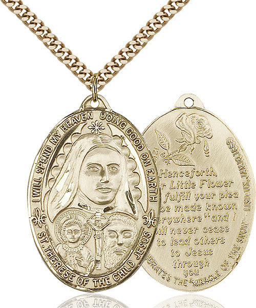 Gold Filled St. Therese Pendant