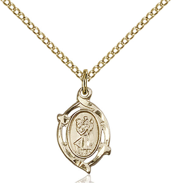 Gold Filled St. Christopher Pendant