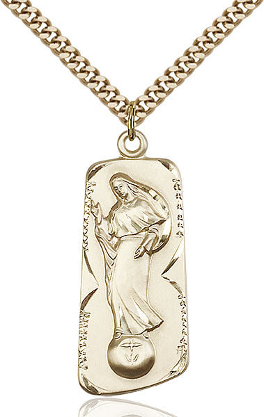 Gold Filled O/L of Mental Peace Pendant