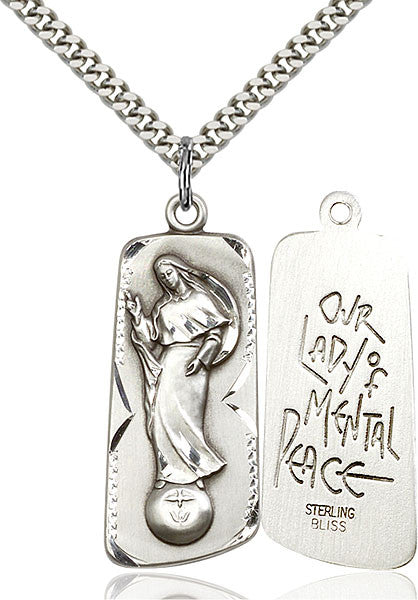 Sterling Silver O/L of Mental Peace Pendant