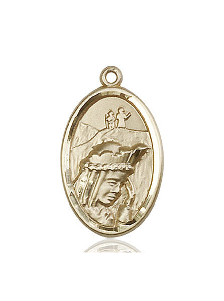 14kt Gold O/L of La Salette Medal