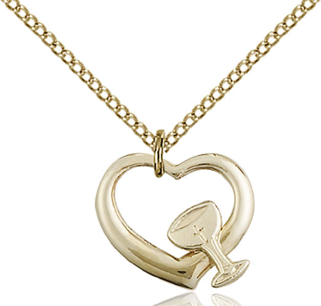 Gold Filled Heart / Chalice Pendant