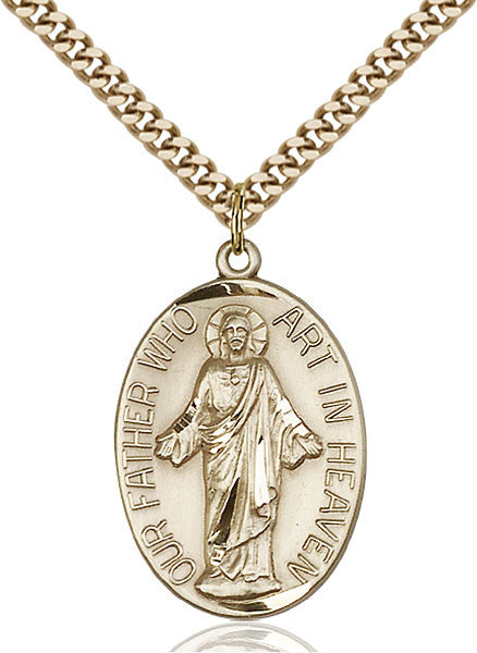 Gold Filled Our Father Pendant