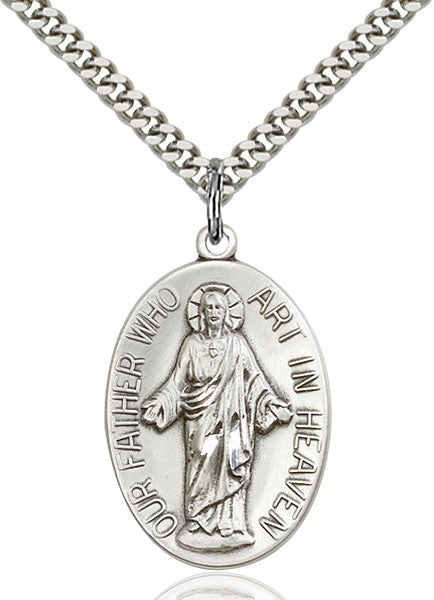 Sterling Silver Our Father Pendant