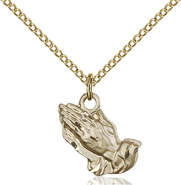 Gold Filled Praying Hands Pendant