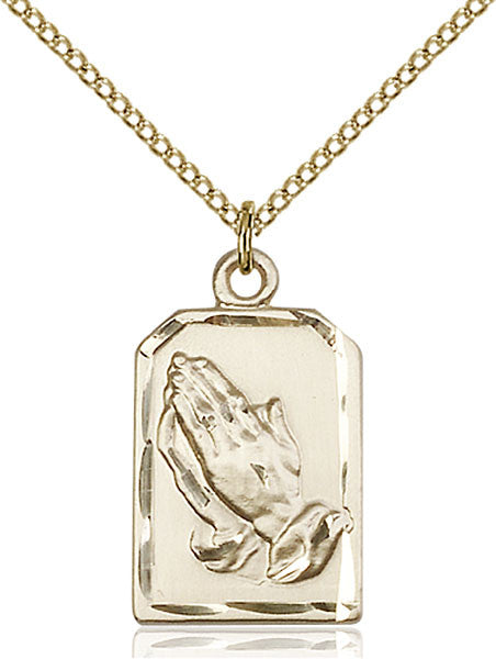 Gold Filled Praying Hands Pendant