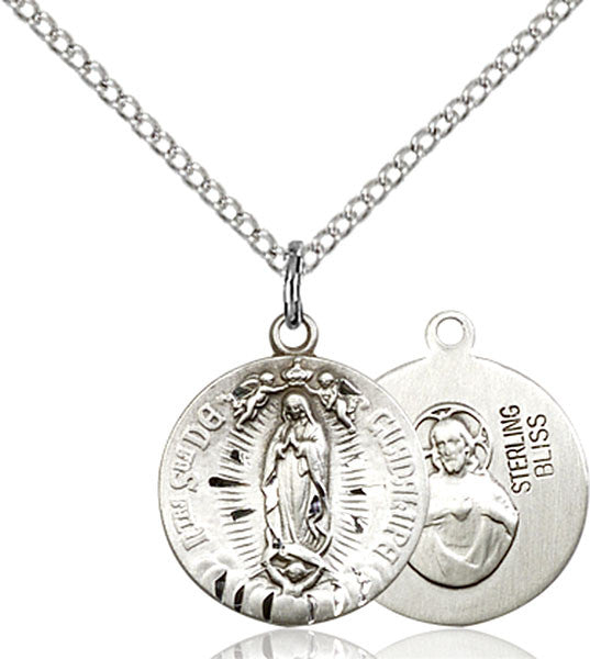 Sterling Silver O/L of Guadalupe Pendant