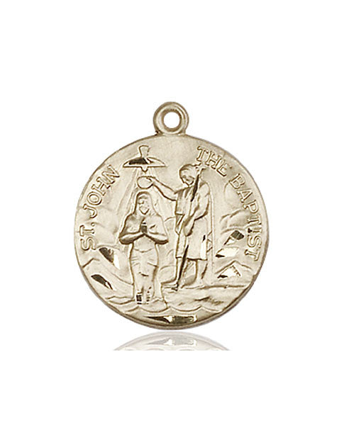 14kt Gold St. John the Baptist Medal