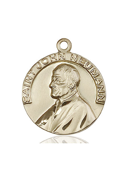 Medalla de San Juan Neumann en oro de 14kt