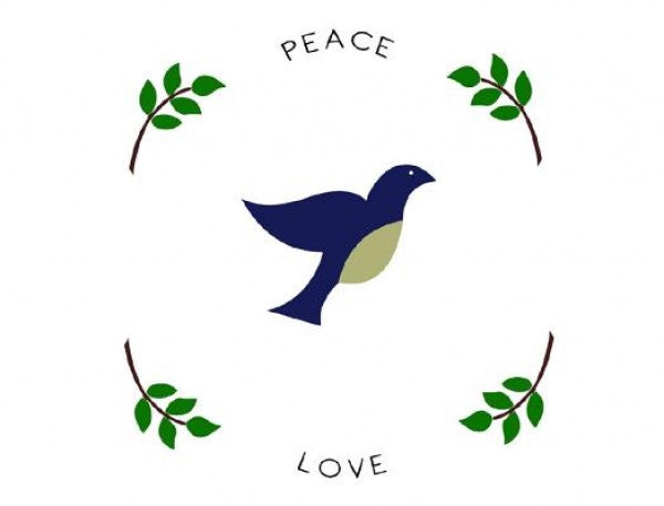 Manteles individuales Peace Love (juego de 4)