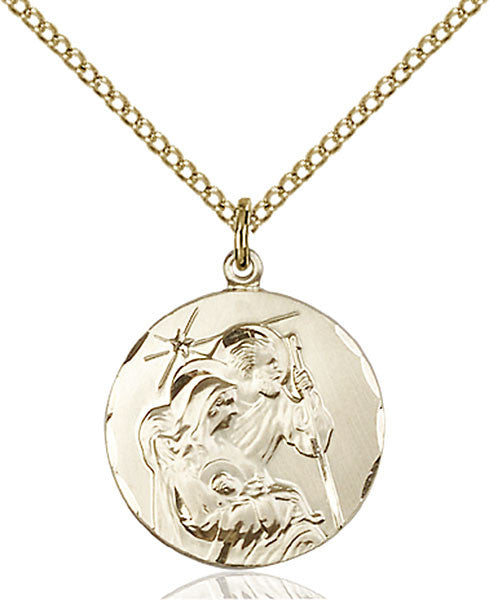 Gold Filled Holy Family Pendant