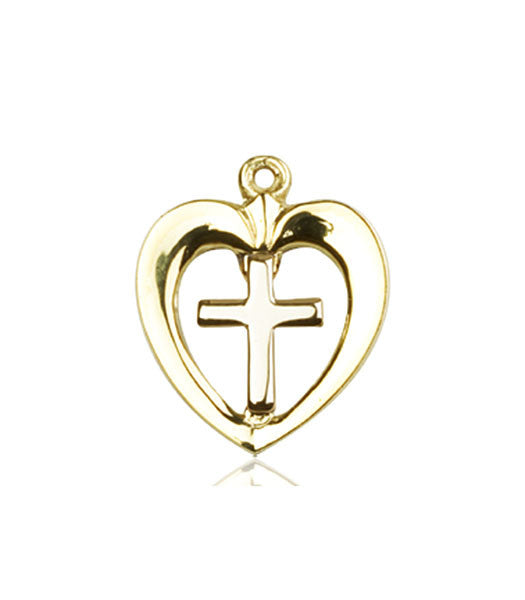 14kt Gold Heart / Chalice Medal