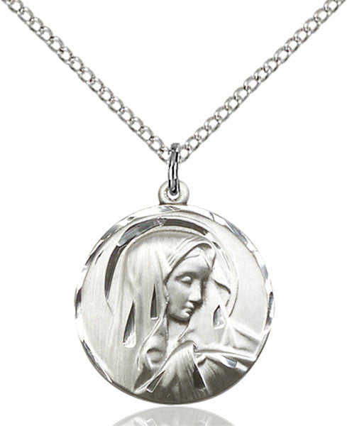 Sterling Silver Sorrowful Mother Pendant