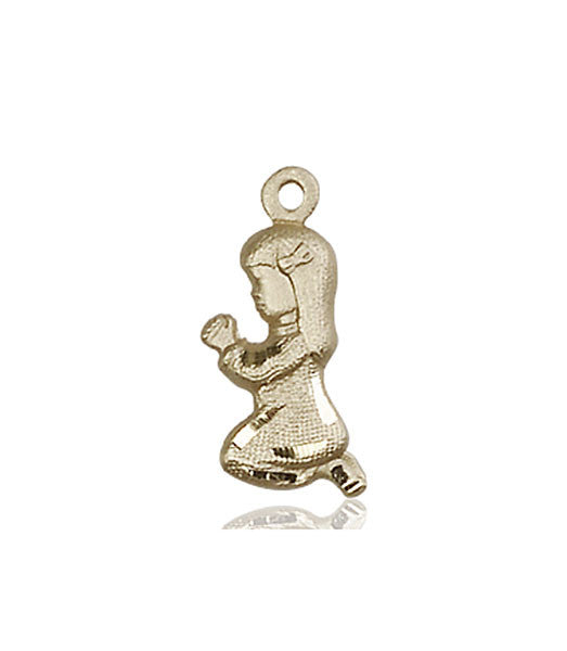 14kt Gold Praying Girl Medal