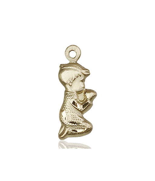 14kt Gold Praying Boy Medal