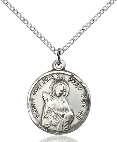 Sterling Silver St. Philomena Pendant