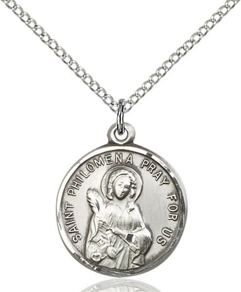 Sterling Silver St. Philomena Pendant