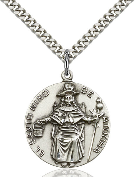 Sterling Silver St. Niño de Atocha Pendant