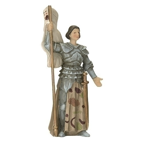 Figura/estatua de Santa Juana de Arco, 4.5"