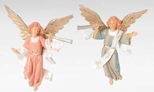 Trumpeting Angels, 2 piece set, 5" Scale [Fontanini]