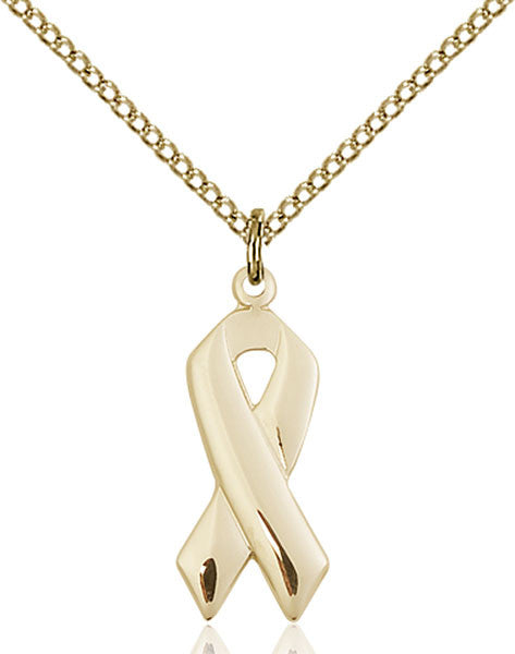 Gold Filled Cancer Awareness Pendant