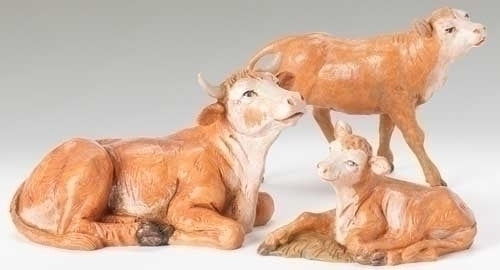 Ox Family Figure, 3 piece set, 5" Scale [Fontanini]