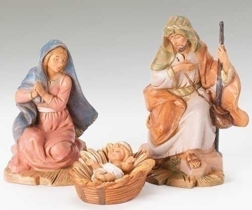 Figuras de la Sagrada Familia Colección Centennial, juego de 3 piezas, escala de 5" [Fontanini]