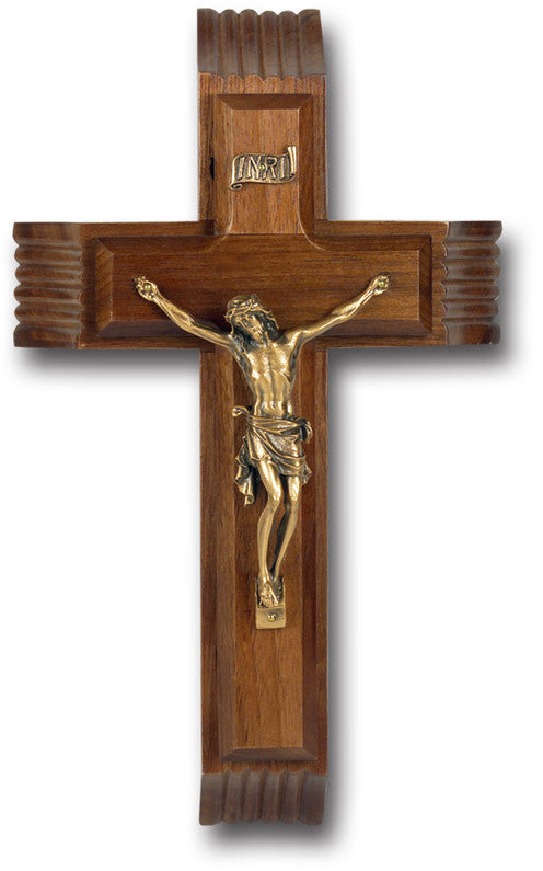10" Walnut Sick Call Crucifix