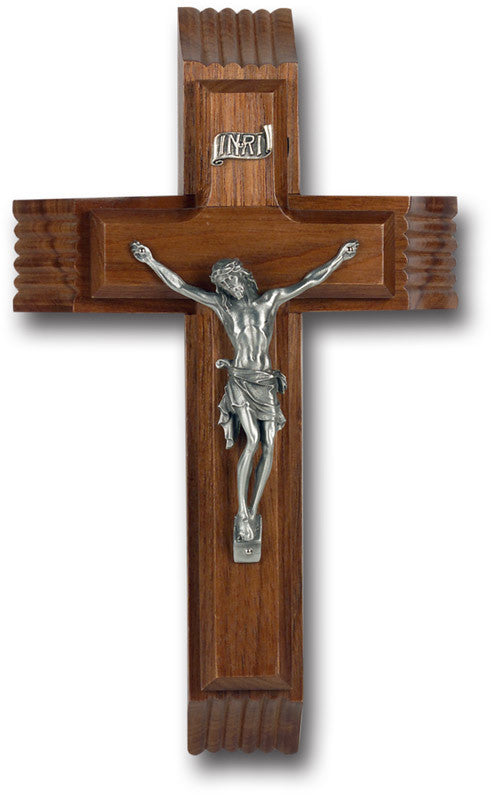 10" Walnut Sick Call Crucifix