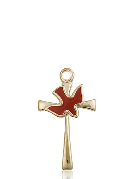 Cruz de oro de 14 kt / Medalla del Espíritu Santo