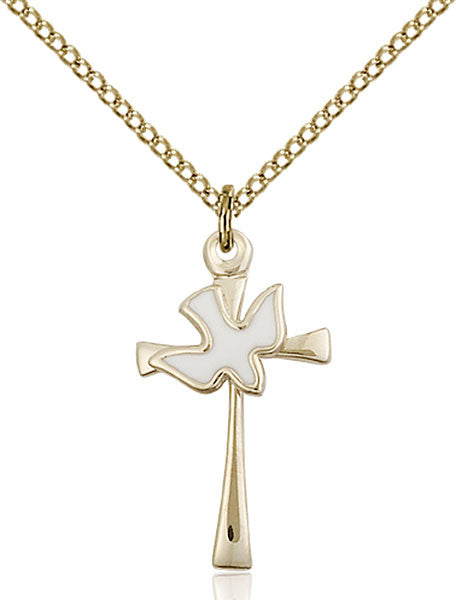 Gold Filled Cross / Holy Spirit Pendant