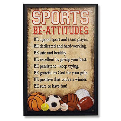 Sports Be-Attitudes Plaque