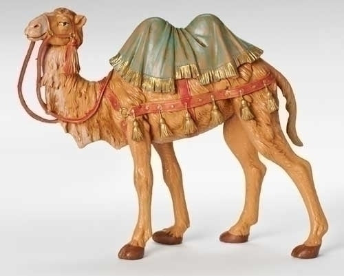 Scale Camel with Blanket Figure, 7.5" Scale [Fontanini]
