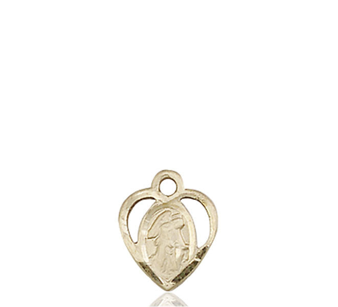 14kt Gold Guardian Angel Medal