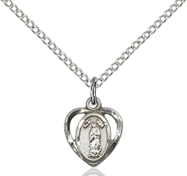 Sterling Silver O/L of Guadalupe Pendant