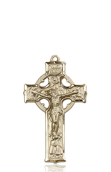 14kt Gold Celtic Crucifix Medal