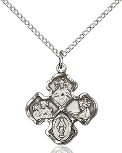 Sterling Silver 4-Way Pendant