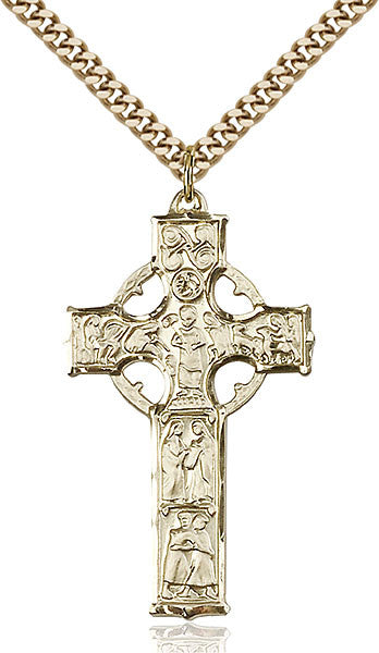 Colgante de cruz celta bañada en oro
