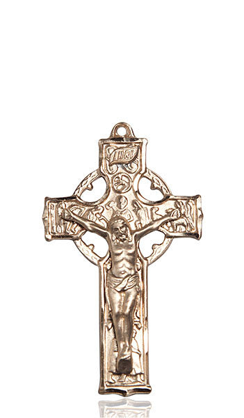 14kt Gold Celtic Crucifix Medal