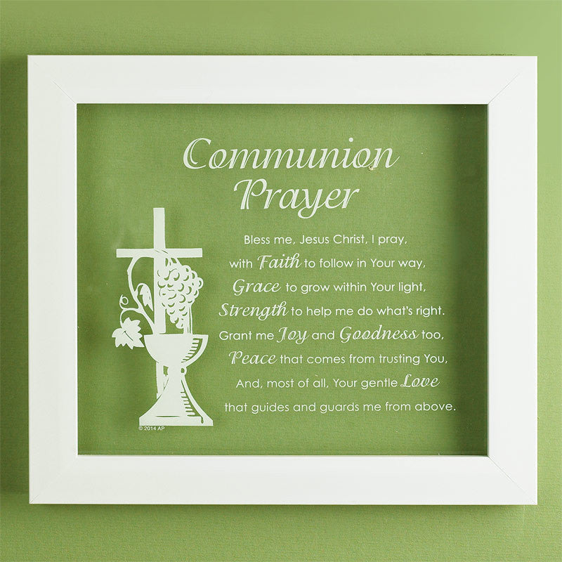First Communion Glass Print