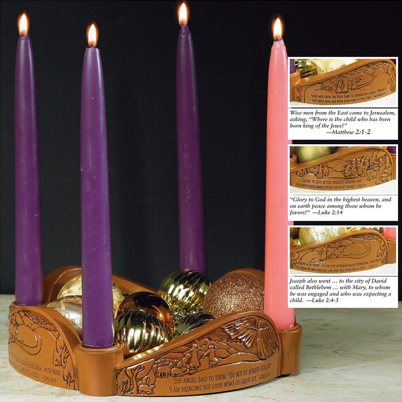 Glory To God Advent Wreath with Candles