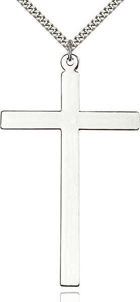 Colgante de cruz de plata esterlina