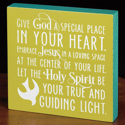Confirmation Plaque