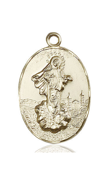 14kt Gold O/L of Medugorje Medal