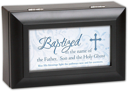 Caja de recuerdo de música de bautismo - Niño