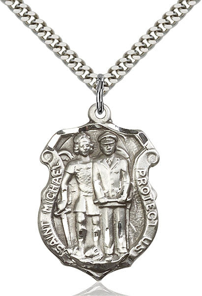 Sterling Silver St. Michael the Archangel Pendant