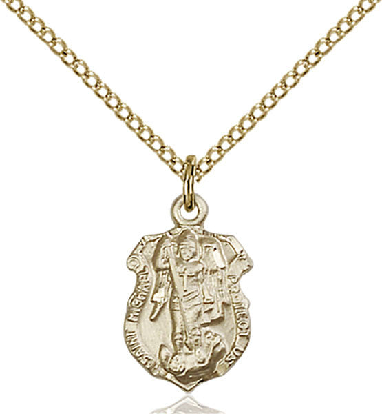 Gold Filled St. Michael the Archangel Pendant